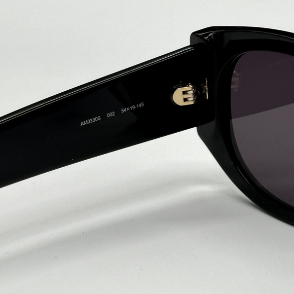 NEW AM0330S 002 ALEXANDER MCQUEEN BLACK OVAL WOMEN SUNGLASSES main image 4